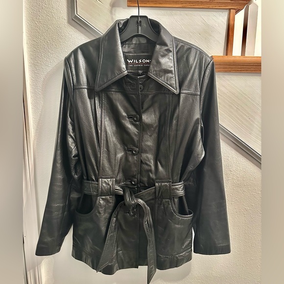 Wilson Black Leather Jacket for Women like new. - Picture 1 of 7